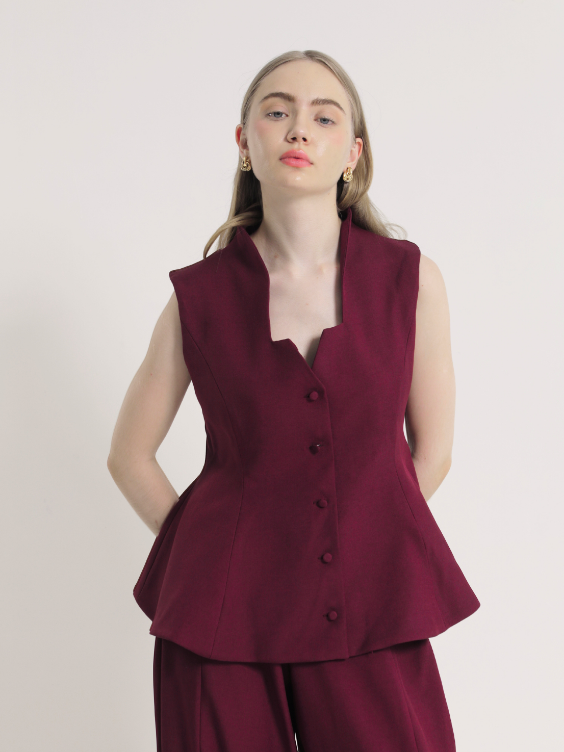 AURELIA TOP Vest Wanita Premium Semi Wool - Image 2