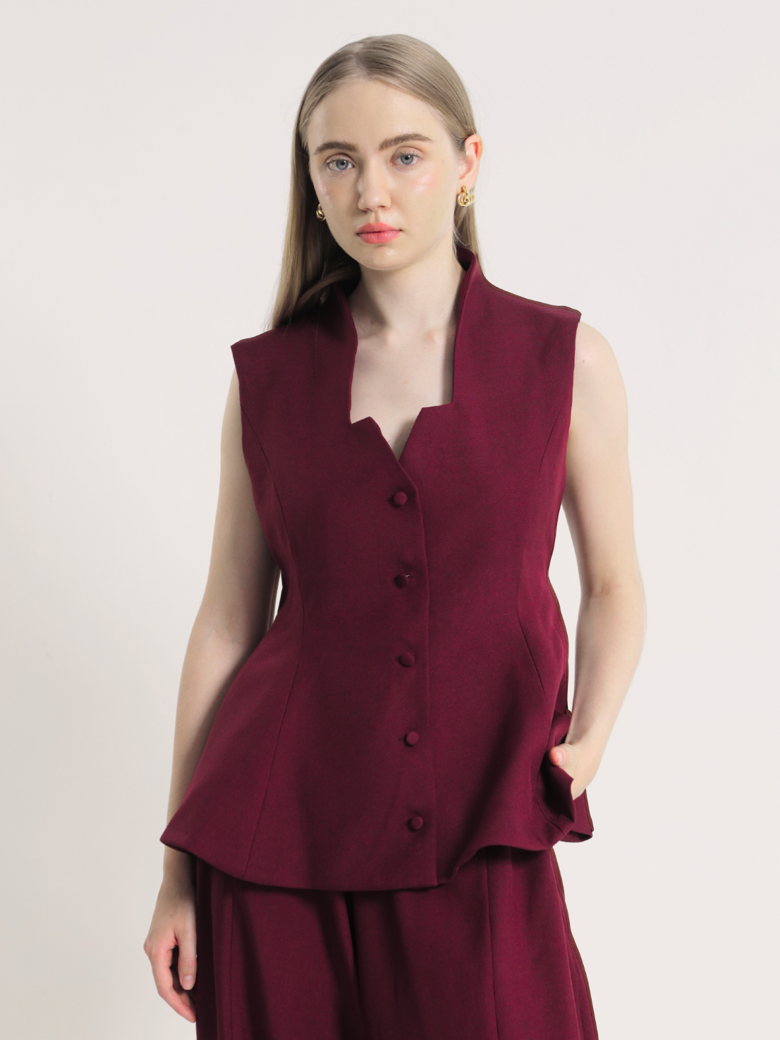 AURELIA TOP Vest Wanita Premium Semi Wool - Image 3