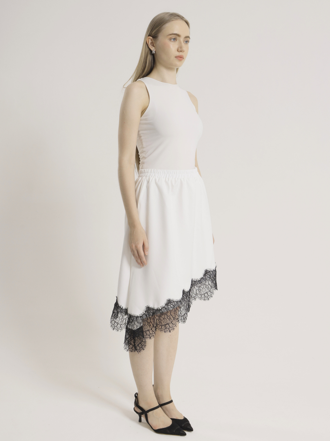 RUELLU LUNELLE Lace Skirt Wanita Premium Semi Wool - Image 1