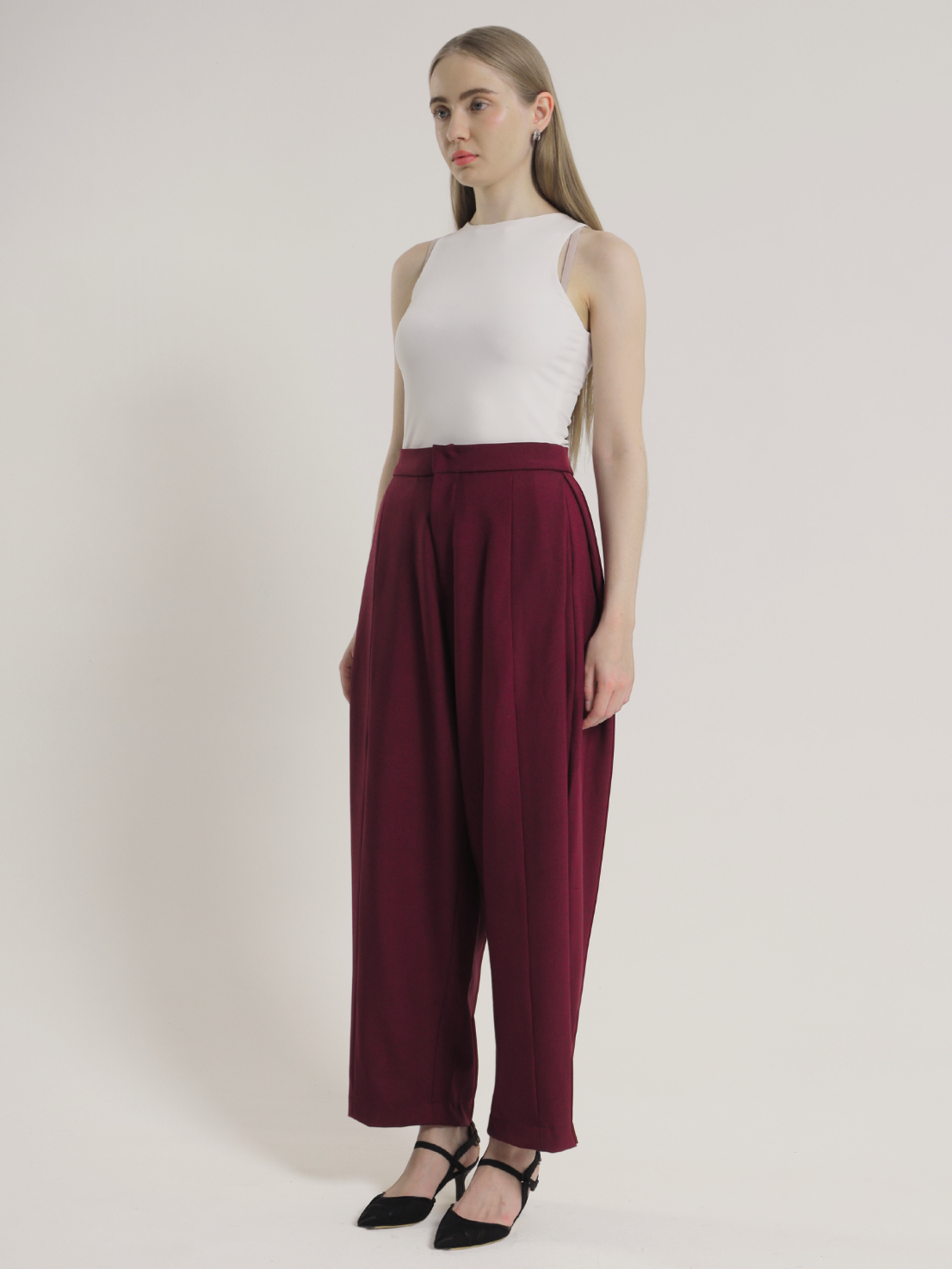 RUELLU KARA PANTS | Celana Wanita High Waist Wide Leg - Image 1